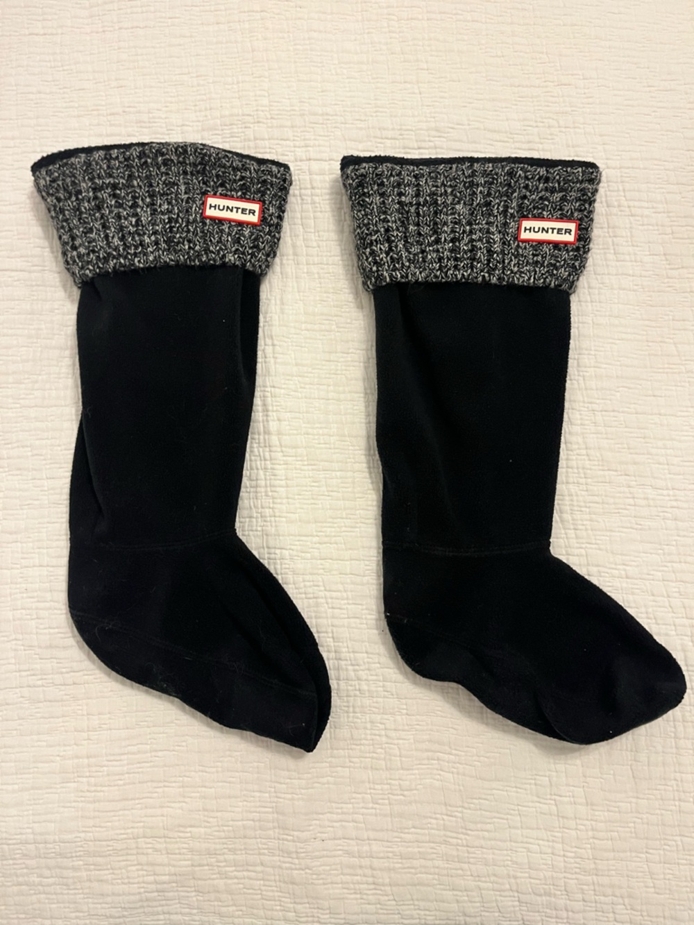 Hunter Tall Rainboot Liners with Gray Knit Cuff